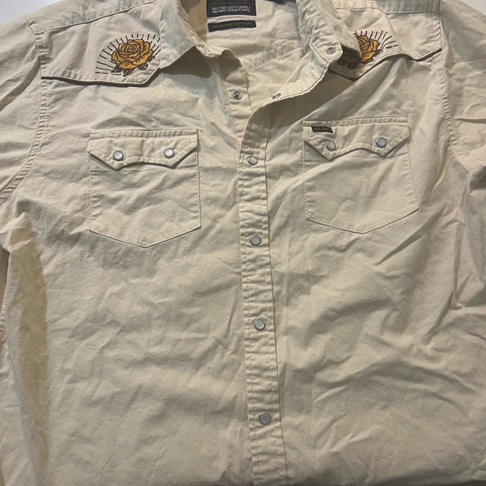 Howler Brothers ACL Shirt with Yellow Rose Embroidery
